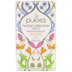 Колекція органічного трав'яного чаю, Organic Herbal Tea Collection, Pukka Herbs, 20 трав'яних чайних пакетиків, 34,4 г