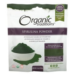Organic Traditions, Порошок спіруліни, 5,3 унції (150 г)