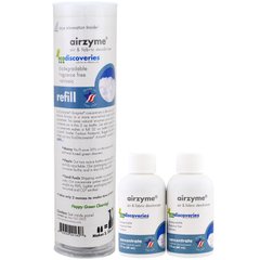 Airzyme - концентрированная заправка для дезодоранта воздуха и ткани, EcoDiscoveries, 2 бутылки по 2 унции каждая купить в Киеве и Украине