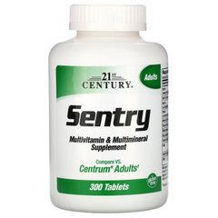 Sentry, мультивітамінна та мультимінеральна добавка, для дорослих, 21st Century, 300 таблеток