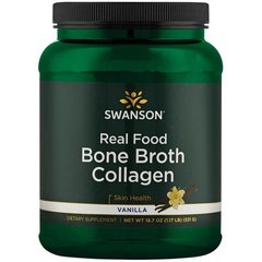 Справжній харчовий кістковий бульйон Колаген - Ваніль, Real Food Bone Broth Collagen - Vanilla, Swanson, 531 г