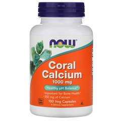 Кораловий кальцій 1000 Now Foods (Coral Calcium) 1000 мг 100 капсул
