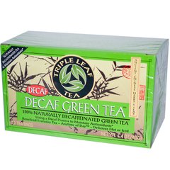 Зеленый чай без кофеина, Triple Leaf Tea, 20 пакетиков, 1,4 унции (40 г) купить в Киеве и Украине