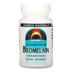 Бромелайн Source Naturals (Bromelain) 500 мг 60 таблеток купить в Киеве и Украине