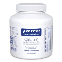 Кальций с витамином Д3 Pure Encapsulations (Calcium with Vitamin D3) 180 капсул купить в Киеве и Украине