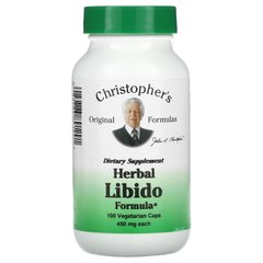 Трав'яна формула для підвищення лібідо, Christopher's Original Formulas, 475 мг кожна, 100 рослинних капсул