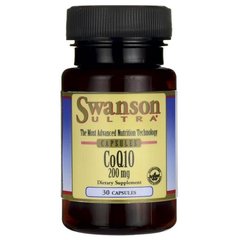 Коензим CoQ10 200, CoQ10 200, Swanson, 200 мг, 30 капсул