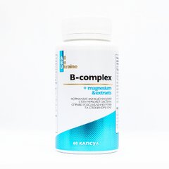 Комплекс вітамінів групи B з магнієм ABU All Be Ukraine (B-Complex + Magnesium) 60 капсул