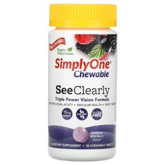 Добавка для зору Super Nutrition (SimplyOne) 30 жувальних таблеток лісові ягоди
