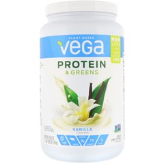 Білки і зелень, зі смаком ванілі, Vega, 26,8 унц (760 г)