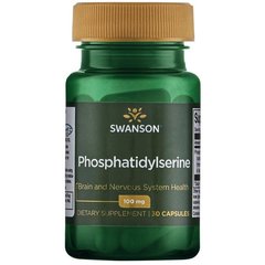 Фосфатидилсерин, Phosphatidylserine, Swanson, 30 капсул
