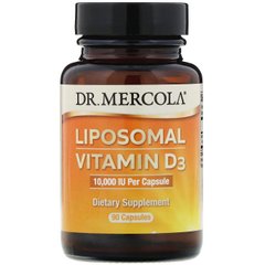 Липосомальный витамин D3, Dr. Mercola, 10000 МЕ, 90 капсул купить в Киеве и Украине