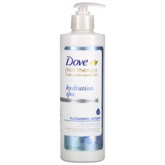 Dove, Hair Therapy, Зволожуючий спа-кондиціонер з гіалуроновою сироваткою, 13,5 рідких унцій (400 мл)