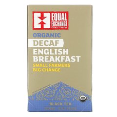 Equal Exchange, Органічний англійський сніданок без кофеїну, чорний чай, 20 чайних пакетиків, 1,41 унція (40 г)