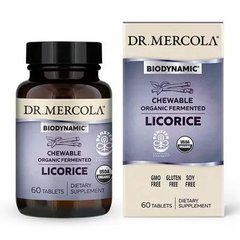 Солодка ферментированная Dr.Mercola (Biodynamic® Organic Fermented Chewable Licorice) 60 таблеток купить в Киеве и Украине