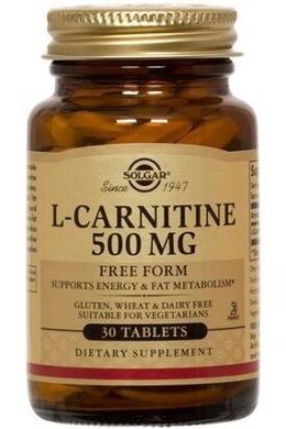 Карнітин Solgar (L-Carnitine) 500 мг 30 таблеток