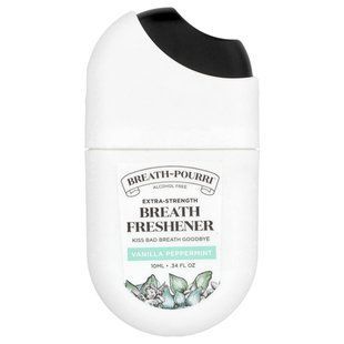 Poo-Pourri, Breath-Pourri&trade;, Extra Strength Breath Freshener, Vanilla Peppermint, 0.34 fl oz (10 ml) купить в Киеве и Украине