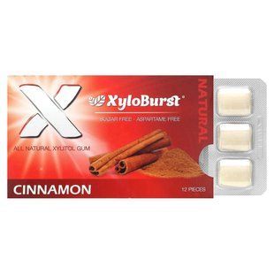 Xyloburst, Жуйки, Xylitol Gum, Cinnamon, 12 Pieces купить в Киеве и Украине