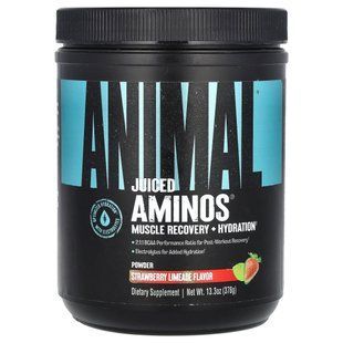 Animal Juiced Aminos, усовершенствованные аминокислоты с разветвленной цепью, клубника-лайм, Universal Nutrition, 358 г купить в Киеве и Украине