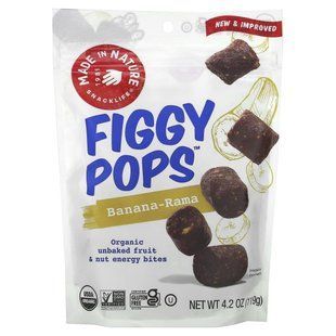 Made in Nature, Organic 'Nana Pops, суперснеки из банана и рамы, с ореховым маслом, 3,8 унции (108 г) купить в Киеве и Украине