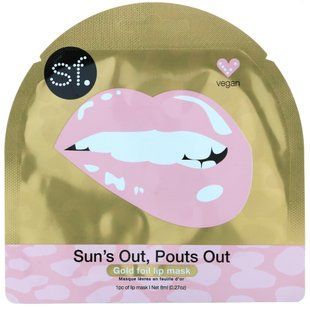 Lip mask with gold foil, Suns Out, SFGlow, 1 sheet, 8 ml