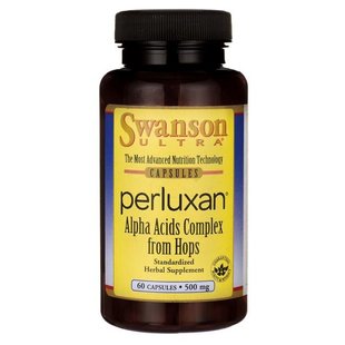 Комплекс перлюксановых альфа-кислот из хмеля, Perluxan Alpha Acids Complex from Hops, Swanson, 500 мг, 60 капсул купить в Киеве и Украине