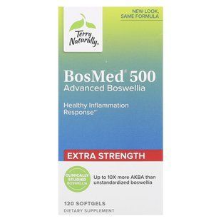 Terry Naturally, BosMed 500, Advanced Boswellia, Extra Strength, 120 Softgels купить в Киеве и Украине