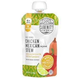Serenity Kids, Chicken Mexican Inspired Stew with Butternut & Red Bell Pepper, 6+ Months, 3.5 oz (99 g) купить в Киеве и Украине