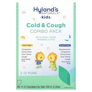 Для детей 2-12 лет, от простуды и кашля днем и ночью, Hyland's, экономичная упаковка из 2 бутылочек по 4 ж. унц. (118 мл) купить в Киеве и Украине