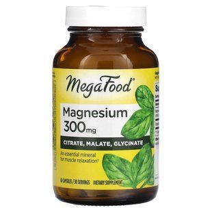 Магній, Magnesium, MegaFood, 300 мг, 60 капсул купить в Киеве и Украине
