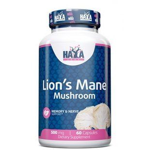 Гриб львиная грива Haya Labs (Lion's Mane Mushroom) 500 мг 60 капсул купить в Киеве и Украине