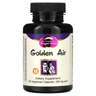 Golden Air, Dragon Herbs, 500 мг, 100 капсул на растительной основе купить в Киеве и Украине