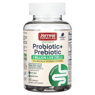 Jarrow Formulas, Probiotic and Prebiotic, Blackberry, 2 billion, 60 chewable tablets