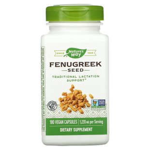 Пажитник, Fenugreek, Nature's Way, семена, 610 мг, 180 вегетарианских капсул купить в Киеве и Украине