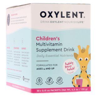 Effervescent multivitamin drink for children with berry flavor 30 packets