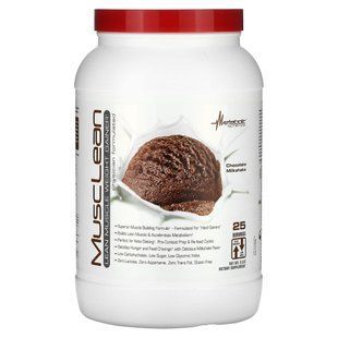 Metabolic Nutrition, MuscLean, засіб для набору сухої м&rsquo;язової маси, шоколадно-молочний коктейль, 2,5 фунта