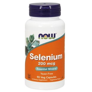 Селен без дрожжей Now Foods (Selenium) 200 мкг 90 капсул купить в Киеве и Украине