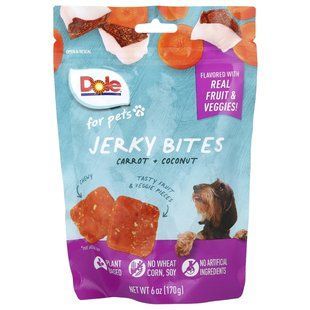 Dole for Pets, Jerky Bites, Carrot + Coconut , 6 oz (170 g) купить в Киеве и Украине