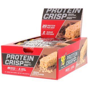 Protein Crisp, зі смаком кави мокко латте, BSN, 12 батончиків, 1,98 унц (56 р) кожен