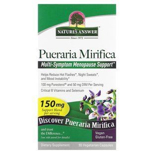Пуэрария мирифика, Pueraria Mirifica, Nature's Answer, 150 мг, 60 вегетарианских капсул купить в Киеве и Украине