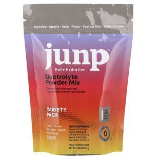 JUNP Hydration, электролитная порошковая смесь, в разных упаковках, 20 упаковок, 75,6 г (2,68 унции) купить в Киеве и Украине