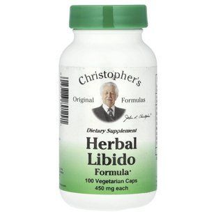 Травяная формула для повышения либидо, Christopher's Original Formulas, 475 мг каждая, 100 растительных капсул купить в Киеве и Украине