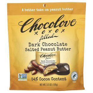 Chocolove, Filled Dark Chocolate, Salted Peanut Butter, 54% Cocoa, 3.5 oz (100 g) купить в Киеве и Украине