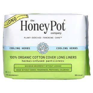 The Honey Pot Company, 100% Organic Cotton Cover Long Liners, 30 Count купить в Киеве и Украине