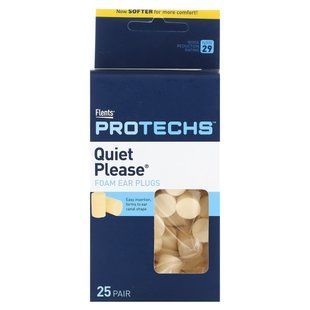 Flents, Protechs, беруші Quiet Please, пінопластові, 25 пар