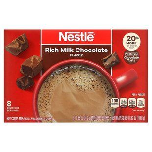 Nestle Hot Cocoa Mix, Rich Milk Chocolate, 8 Envelopes, 0.85 oz (24.2 g) купить в Киеве и Украине