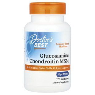 Глюкозамин хондроитин с OptiMSM Doctor's Best (Glucosamine Chondroitin MSM) 120 капсул купить в Киеве и Украине