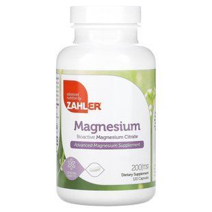 Magnesium Citrate Zahler 200 mg 120 capsules