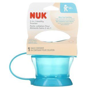 NUK, 2-in-1 Healthy Snacker, 12+ Months, Blue, 1 Snack Container купить в Киеве и Украине