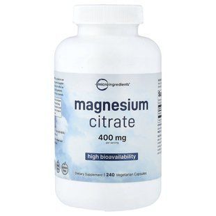 Micro Ingredients, Magnesium Citrate, 240 Vegetarian Capsules (133 mg per Capsule) купить в Киеве и Украине